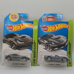 Hot Wheels HW Workshop Corvette Stingray Silver 1:64 Diecast Cars 2014 2015